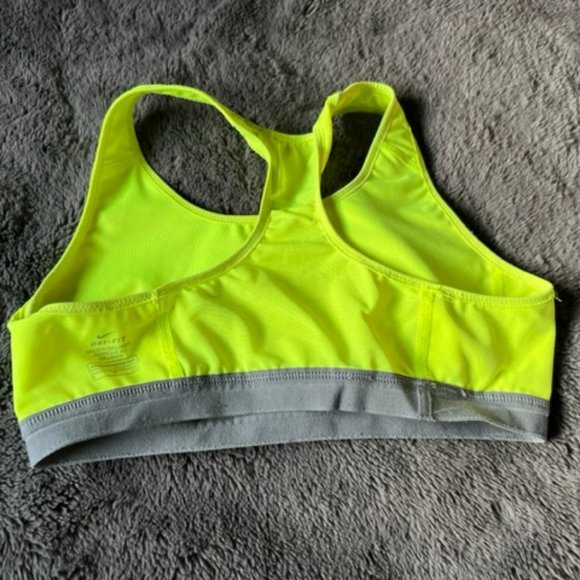 Nike Dri-Fit Sports Bra Neon Green Ladies Size S - Picture 5 of 9